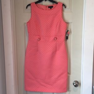 Tahari Arthur S. Levine Coral Cocktail Dress